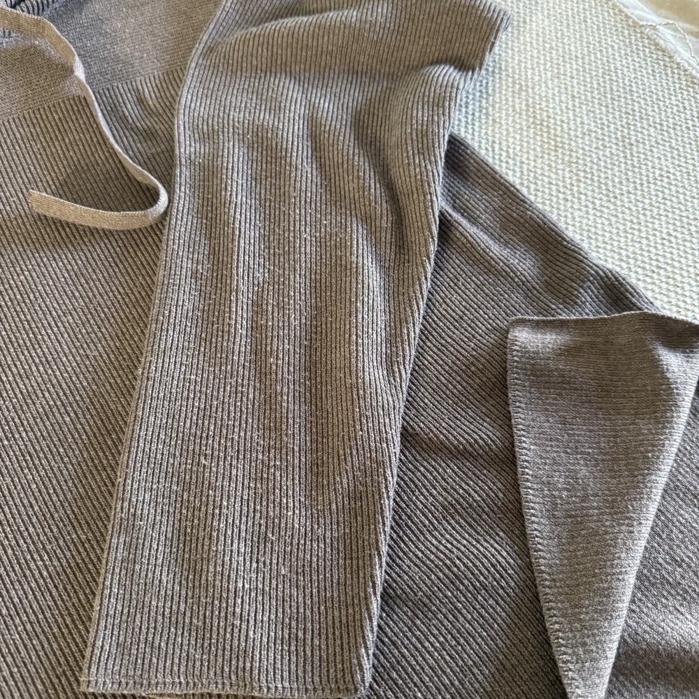 Soma Weekend Sweater Women BROWN Ribbed Hoodie Stretch Comfy Casual Pullover XL - Picture 10 of 13